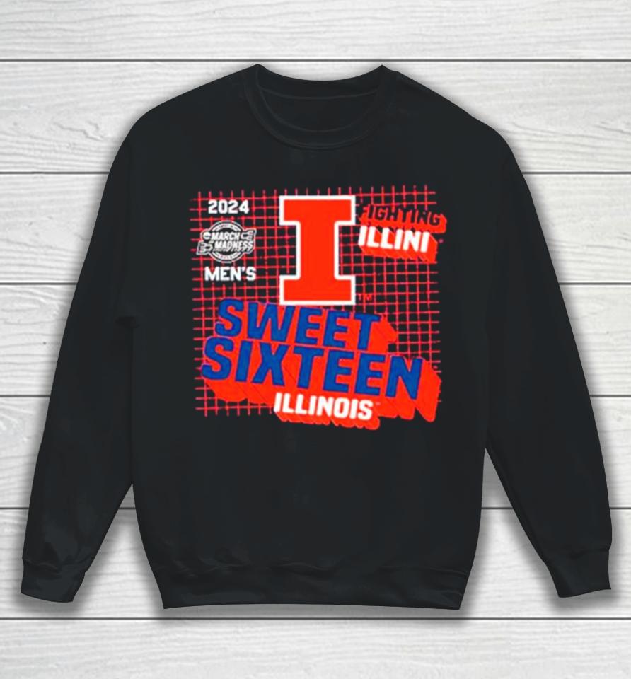 Illinois Fighting Illini 2024 Men’s Basketball Sweet Sixteen Sweatshirt