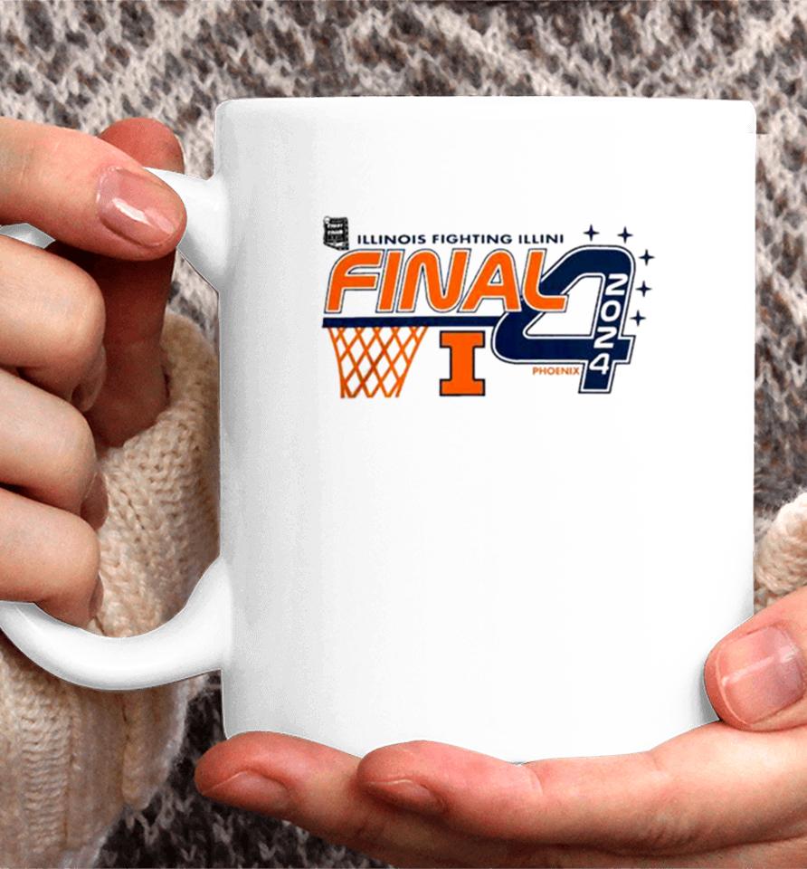 Illinois Fighting Illini 2024 Ncaa Men’s Basketball Tournament March Madness Final Four Coffee Mug