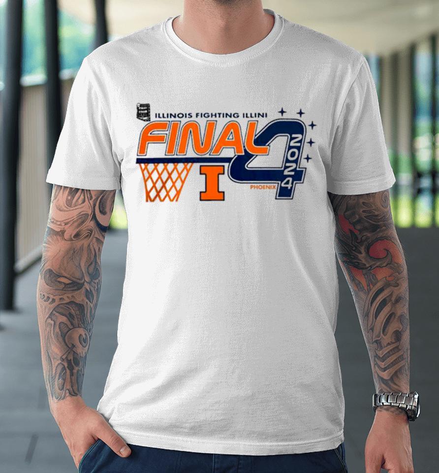 Illinois Fighting Illini 2024 Ncaa Men’s Basketball Tournament March Madness Final Four Premium T-Shirt