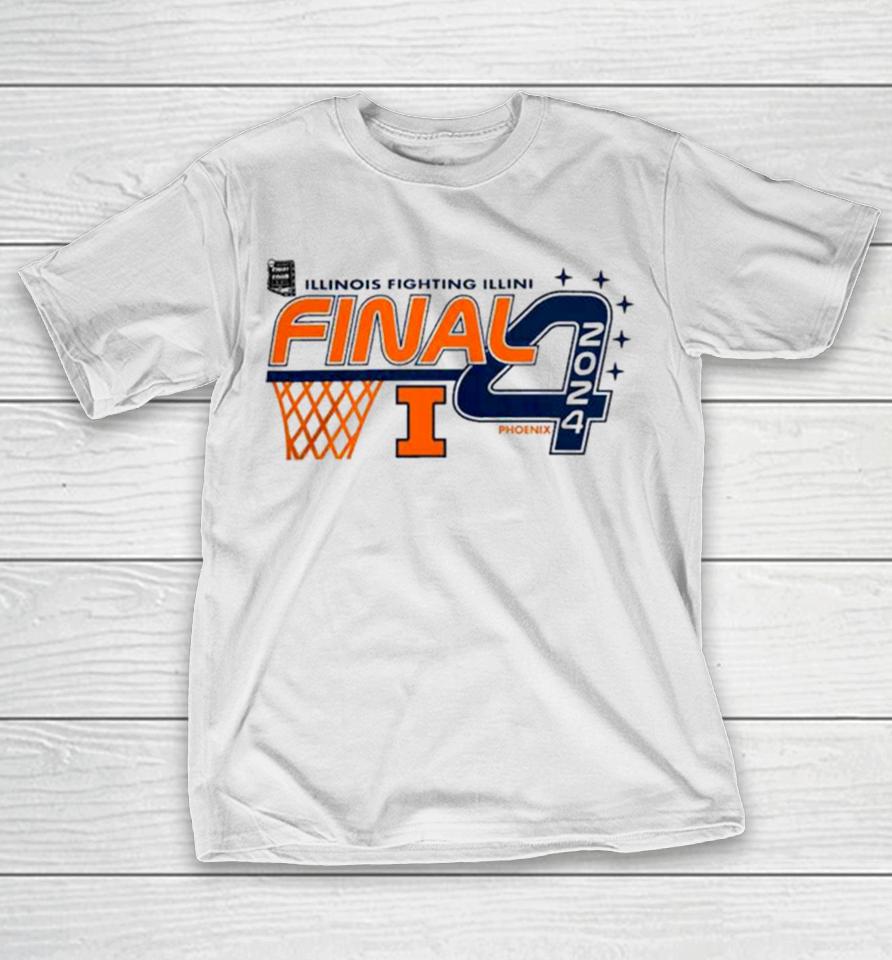 Illinois Fighting Illini 2024 Ncaa Men’s Basketball Tournament March Madness Final Four T-Shirt