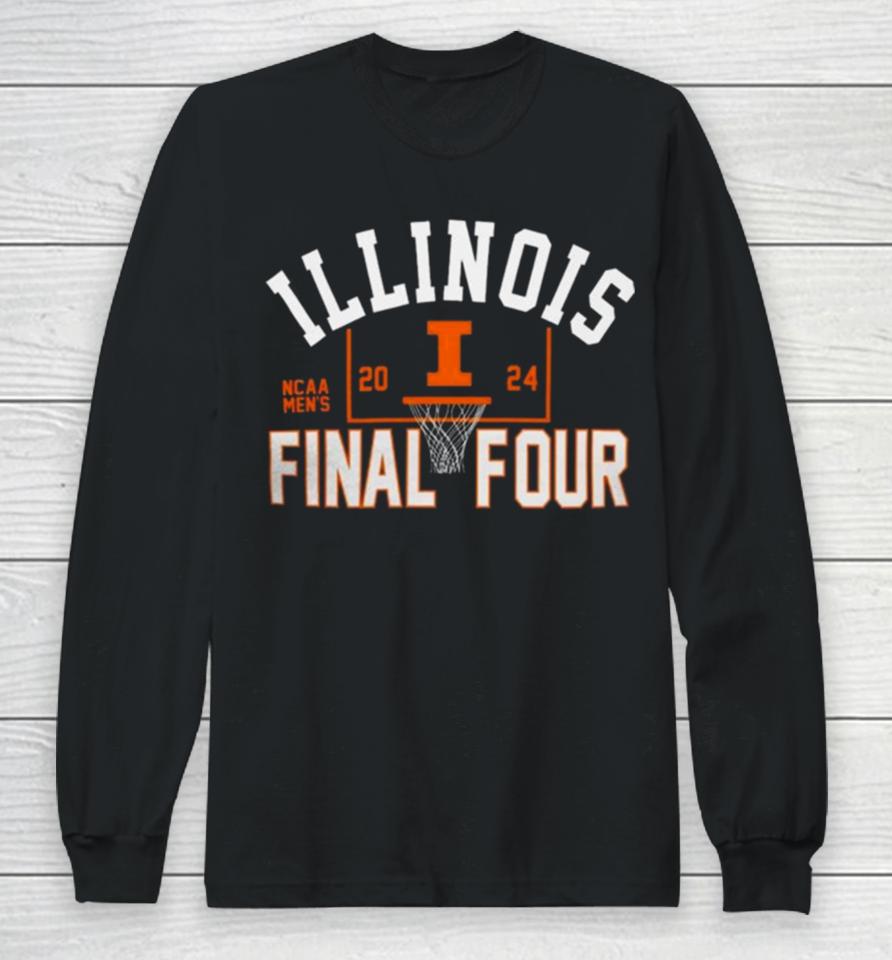 Illinois Fighting Illini 2024 Ncaa Men’s Final Four Logo Long Sleeve T-Shirt