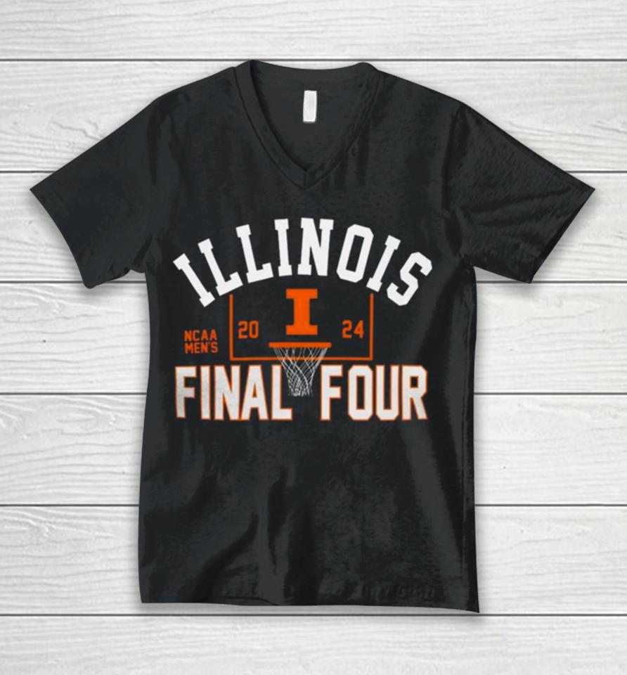 Illinois Fighting Illini 2024 Ncaa Men’s Final Four Logo Unisex V-Neck T-Shirt