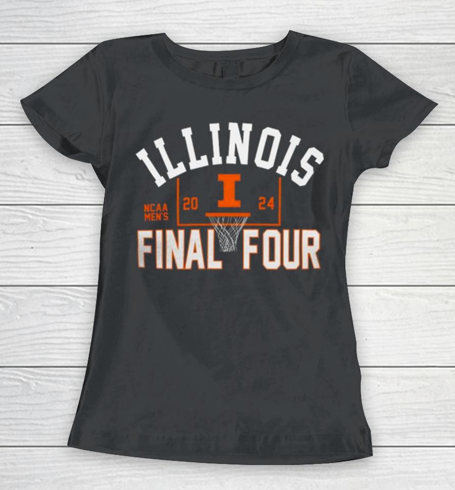 Illinois Fighting Illini 2024 Ncaa Men’s Final Four Logo Women T-Shirt