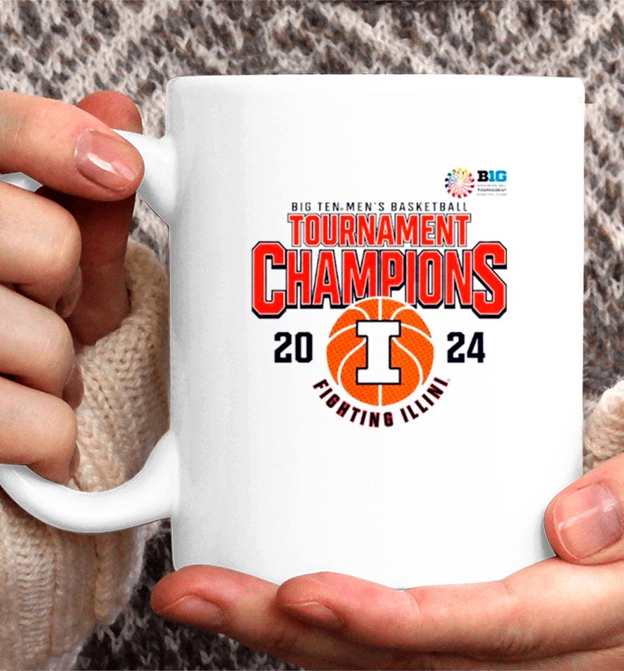 Illinois Fighting Illini Big Ten Men’s Basketball Conference Tournament Champions 2024 Coffee Mug