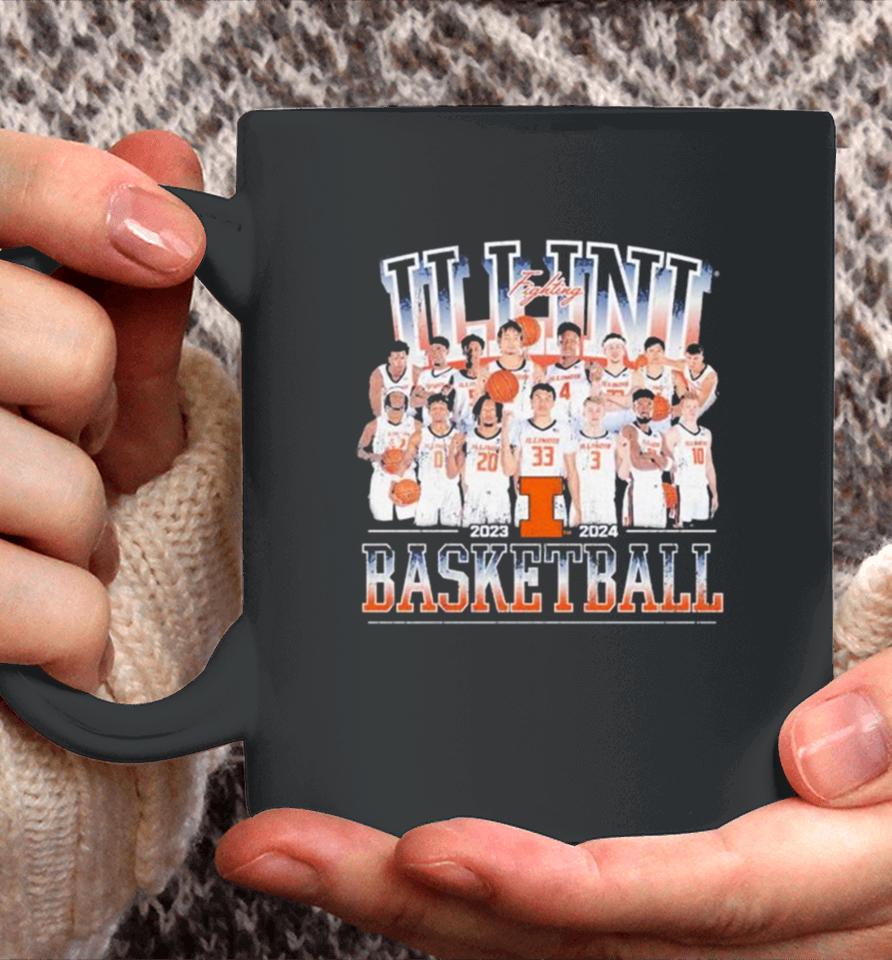 Illinois Fighting Illini Men’s Basketball 2023 2024 Team Coffee Mug