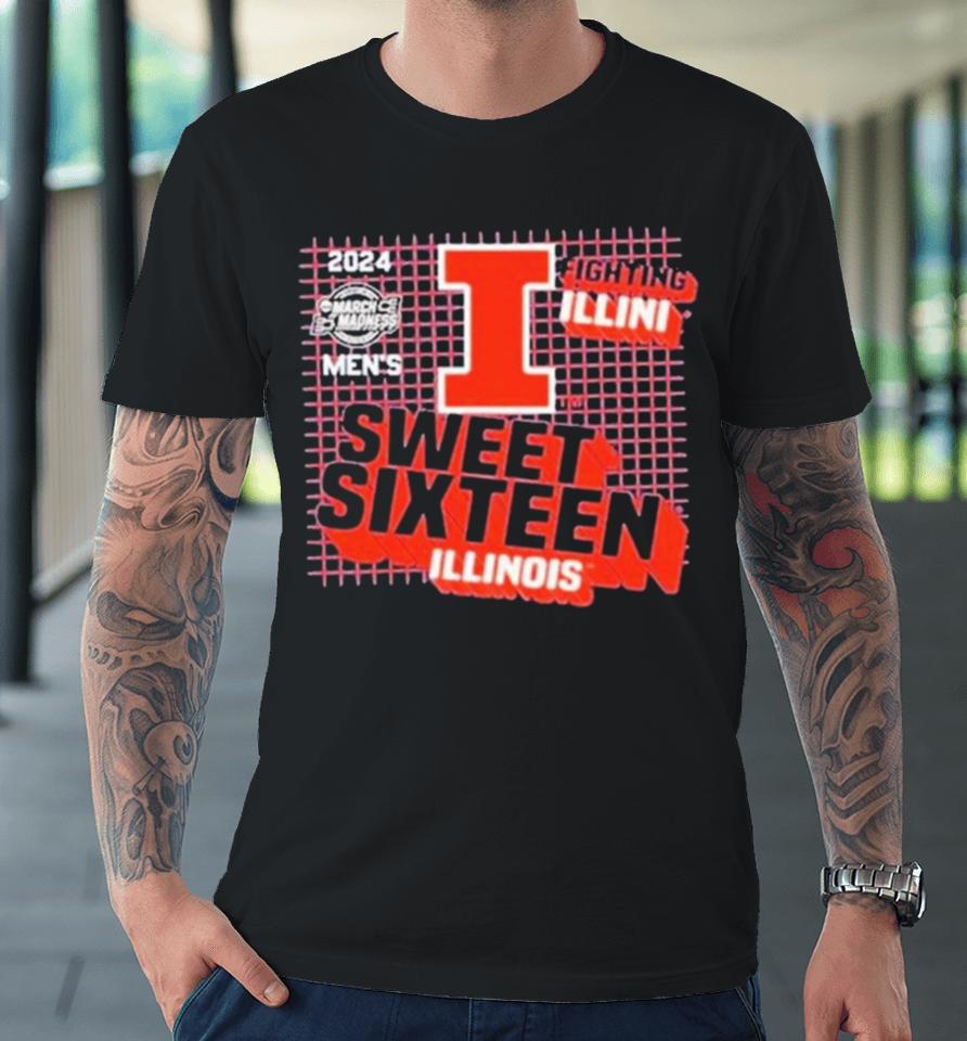 Illinois Fighting Illini Men’s Basketball Sweet Sixteen Premium T-Shirt
