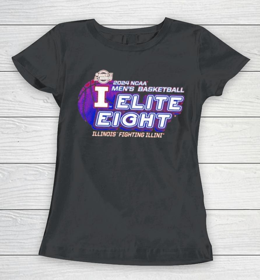 Illinois Fighting Illini Orange 2024 March Madness Elite 8 Women T-Shirt