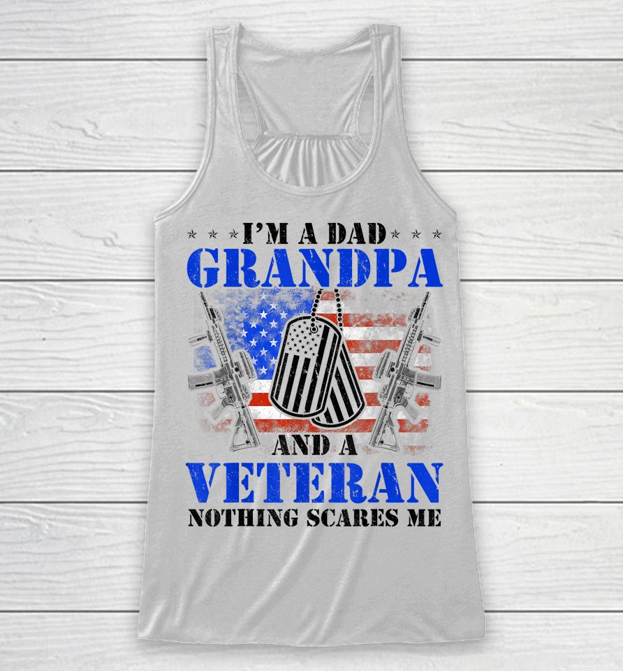 I'm A Dad Grandpa Veteran Father's Day Racerback Tank