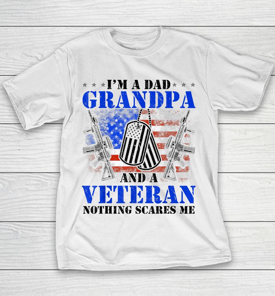 I'm A Dad Grandpa Veteran Father's Day Youth T-Shirt