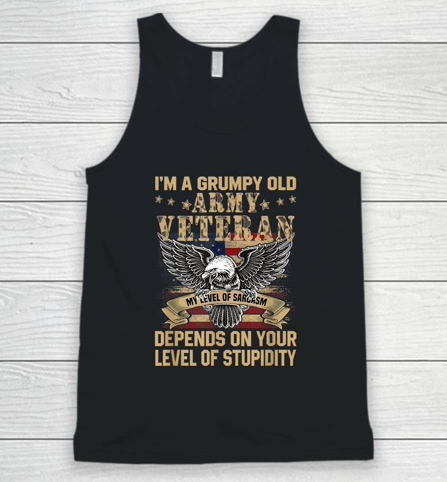 I'm A Grumpy Old Army Veteran My Level Unisex Tank Top