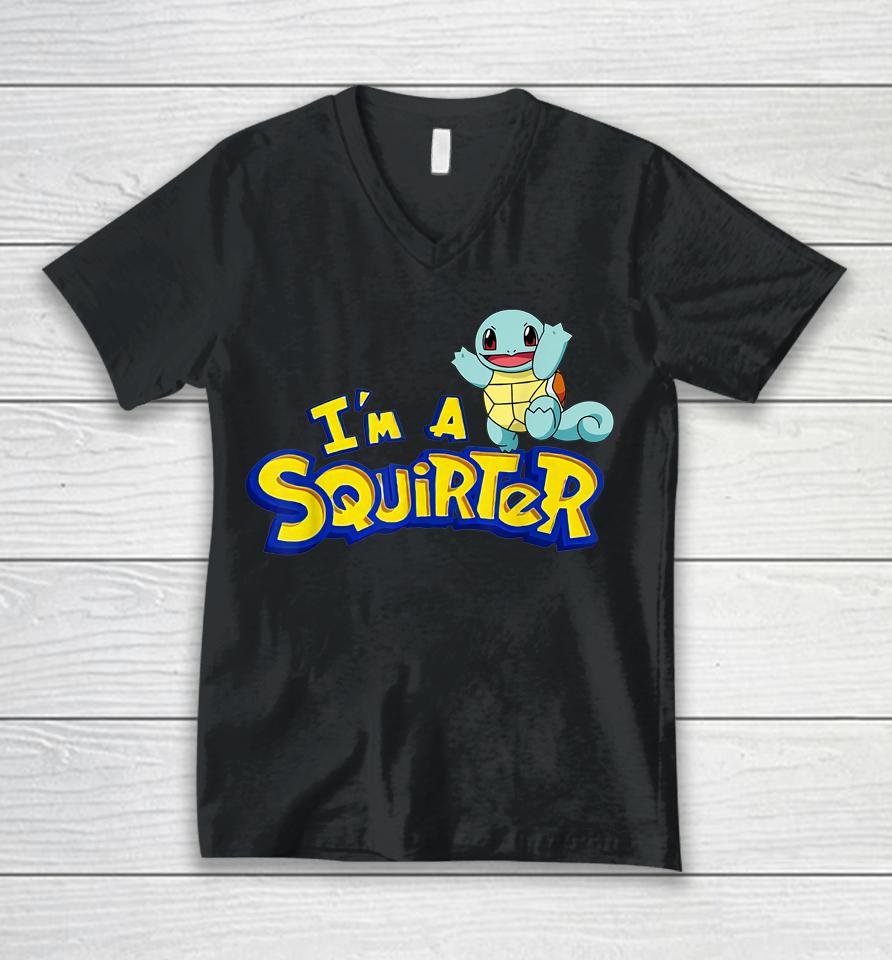 I'm A Squirter Turtle Unisex V-Neck T-Shirt