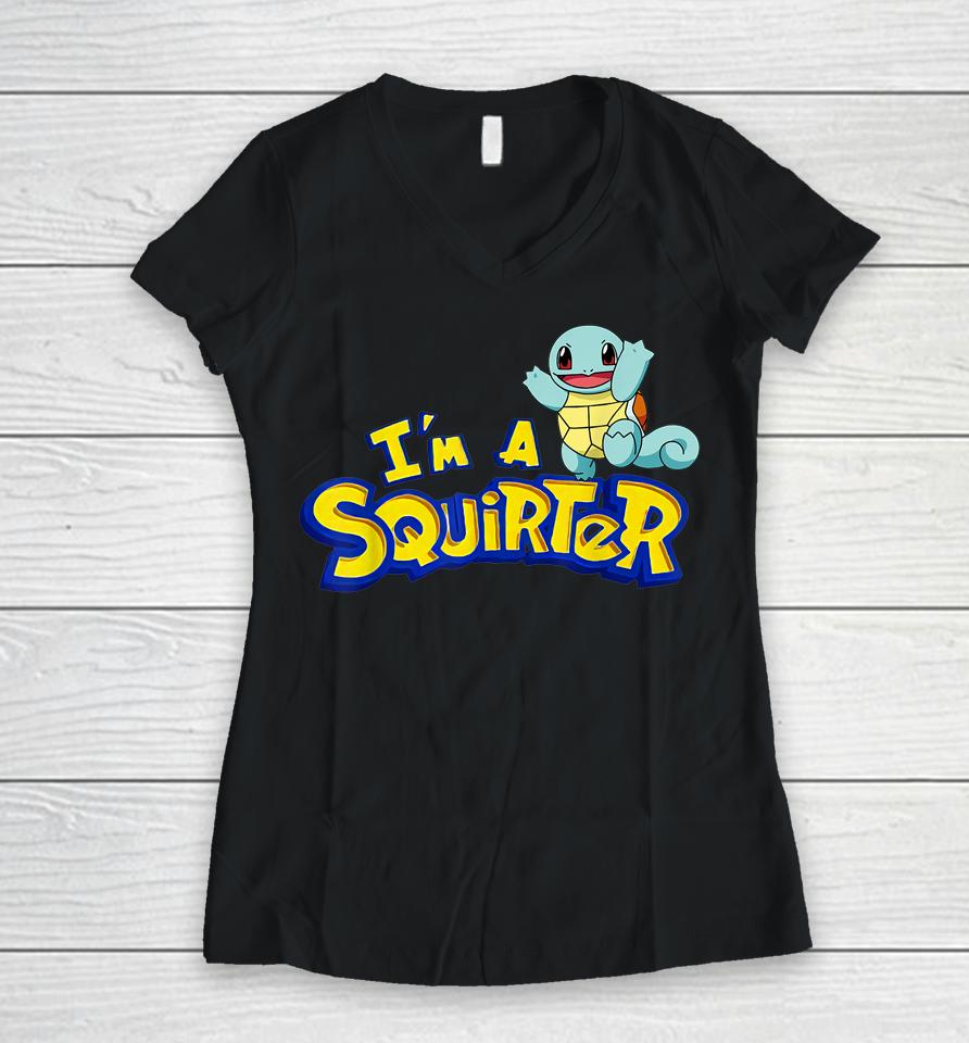 I'm A Squirter Turtle Women V-Neck T-Shirt