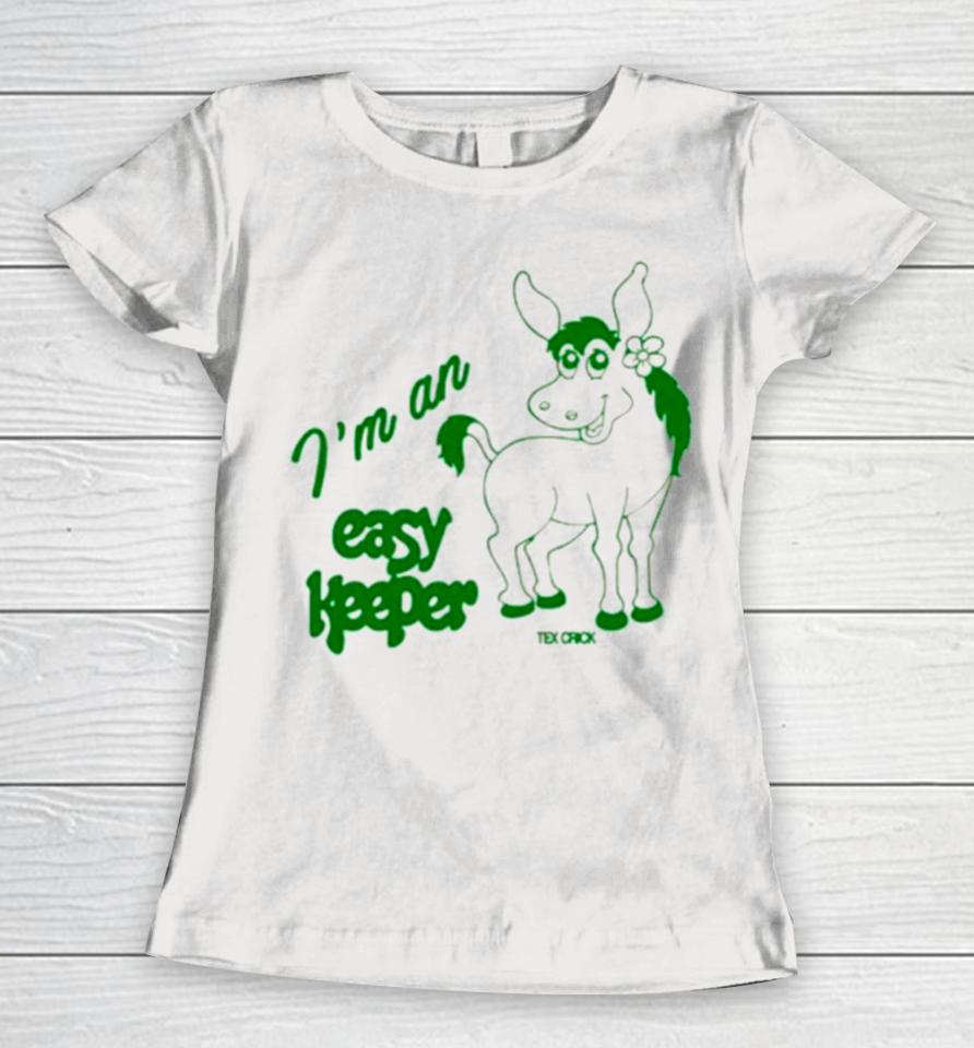 I’m An Easy Keeper Ivory Mule Women T-Shirt
