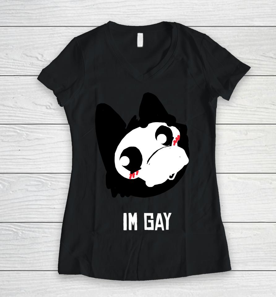 Im Gay Ivycomb Puro Women V-Neck T-Shirt