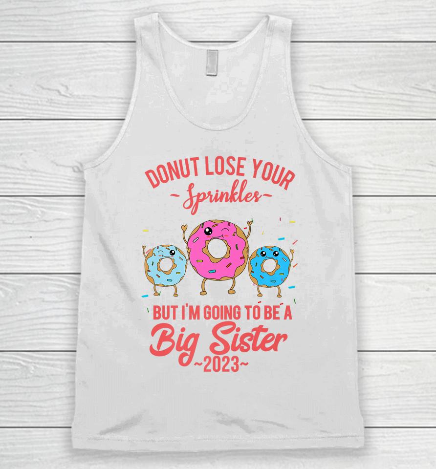 I'm Going To Be A Big Sister Of Twins Baby Announcement 2023 Unisex Tank Top