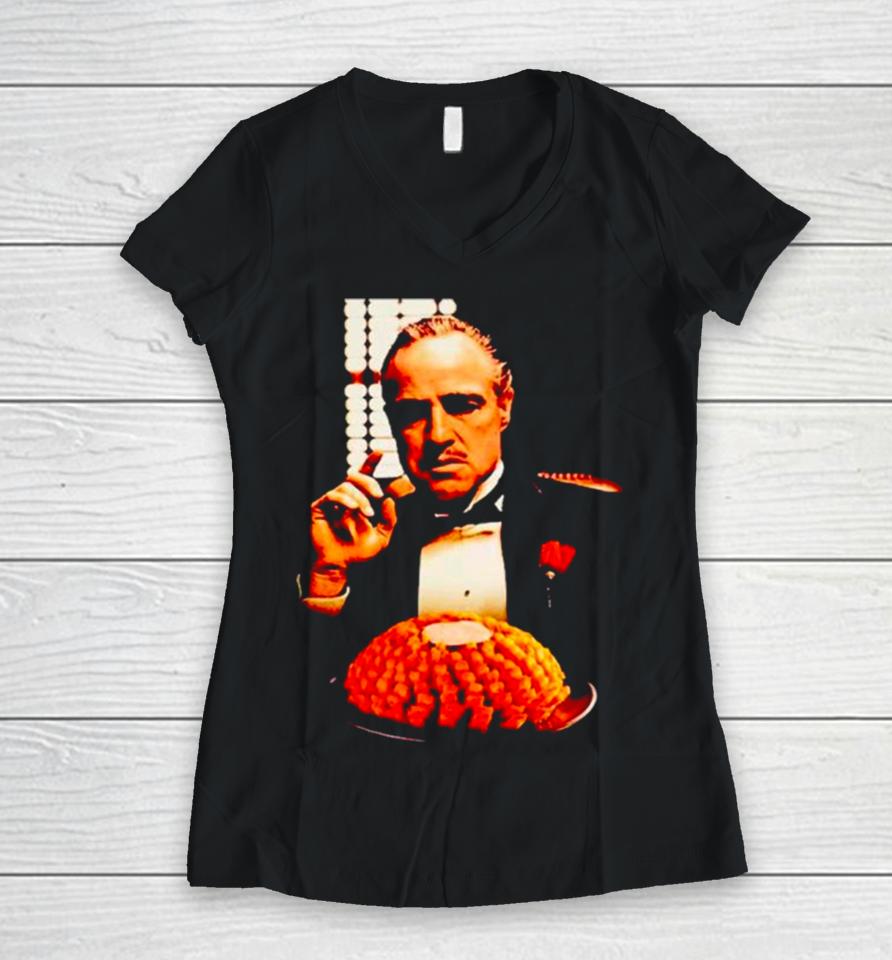 I’m Gonna Make Him An Onion He Can’t Refuse Women V-Neck T-Shirt