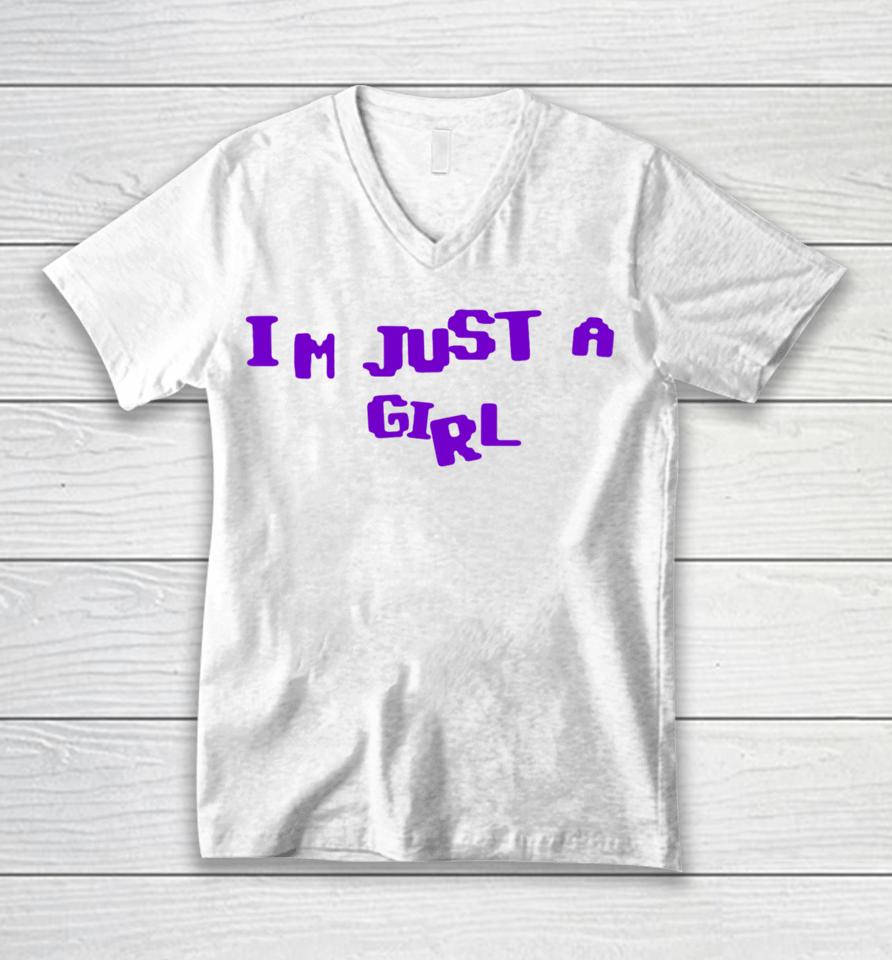 I'm Just A Girl Unisex V-Neck T-Shirt