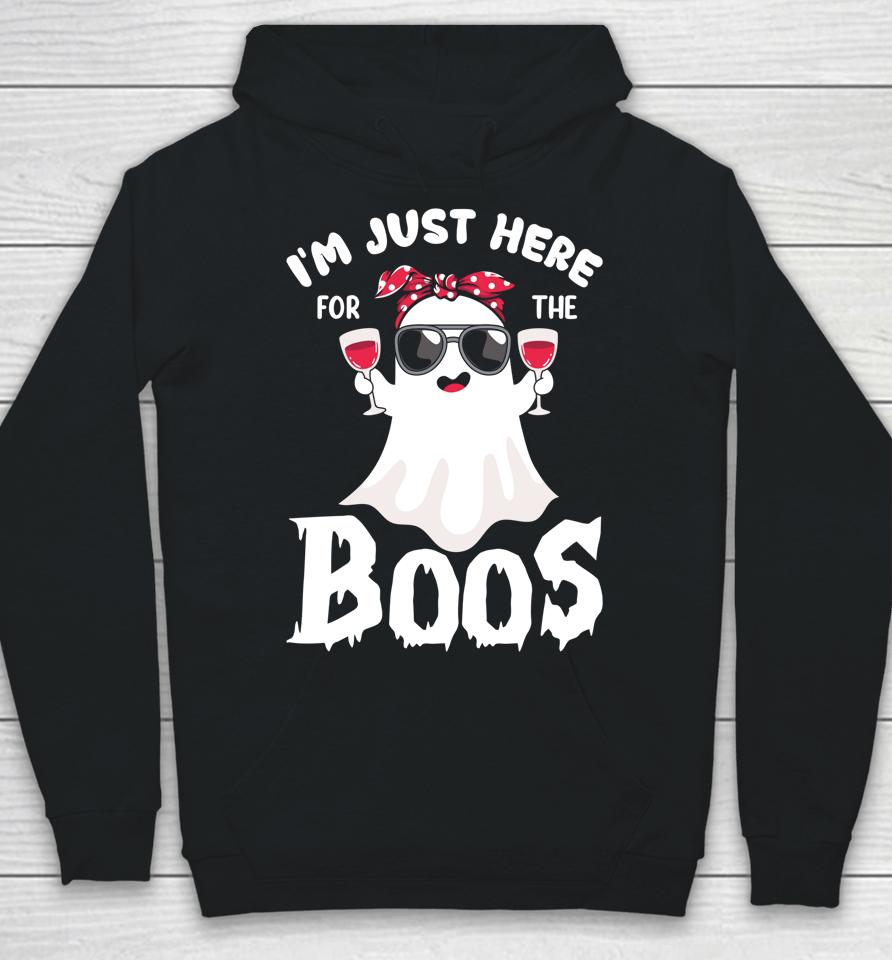 I'm Just Here For The Boos Funny Drinking Halloween Hoodie