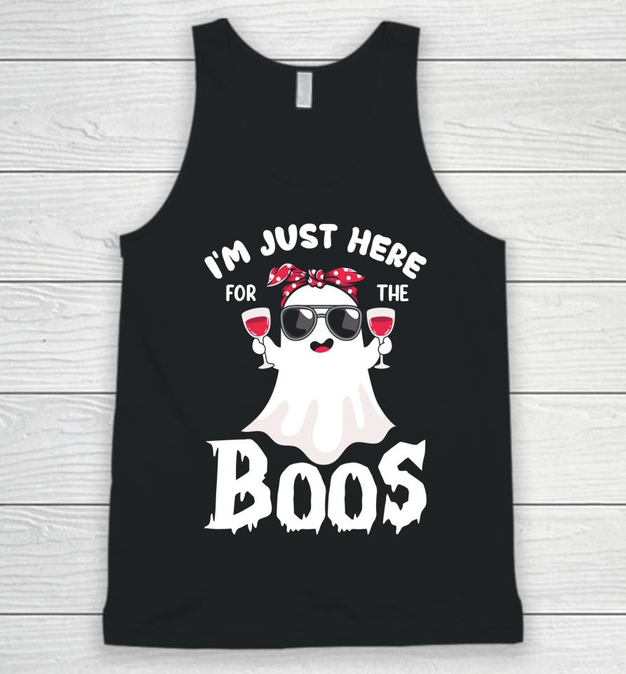 I'm Just Here For The Boos Funny Drinking Halloween Unisex Tank Top