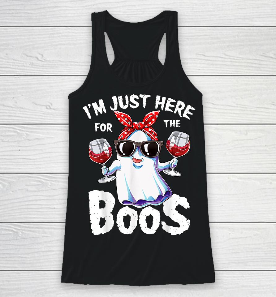 I'm Just Here For The Boos Halloween Racerback Tank