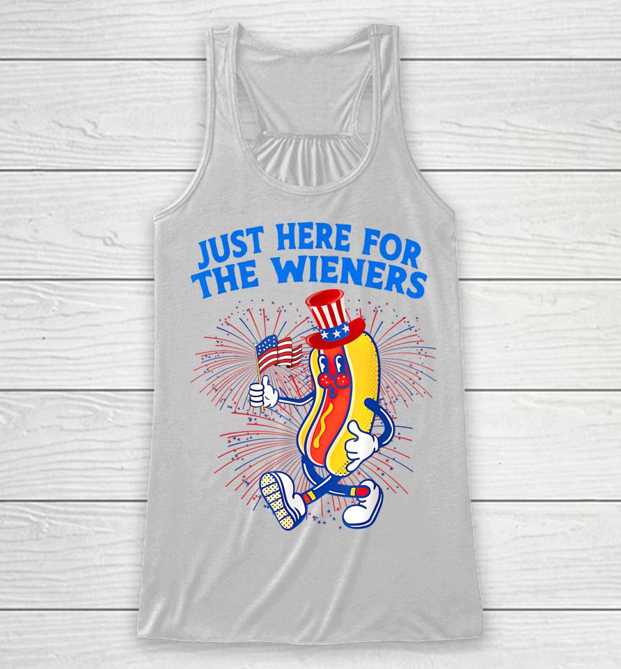 I'm Just Here For The Wieners 4Th Of July Racerback Tank