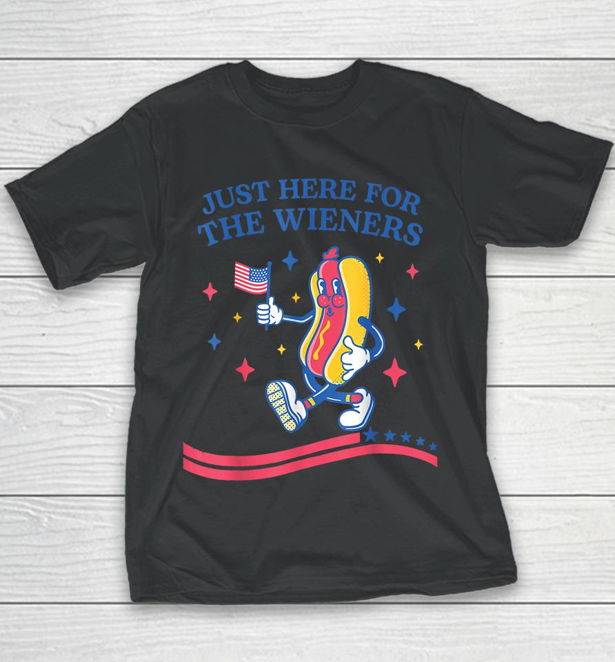 I'm Just Here For The Wieners Fourth Of July Youth T-Shirt
