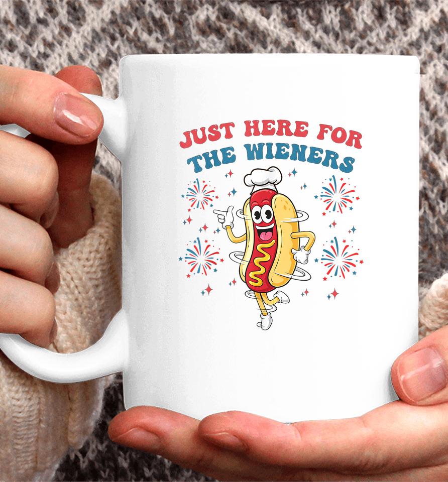 I'm Just Here For The Wieners Funny 4Th Of July Bbq Coffee Mug