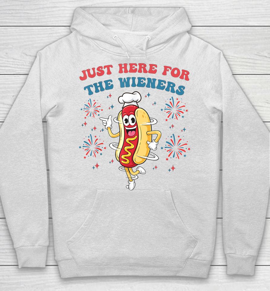 I'm Just Here For The Wieners Funny 4Th Of July Bbq Hoodie