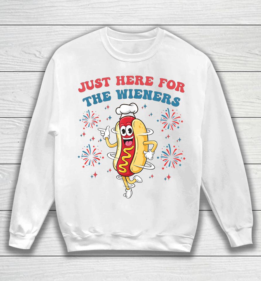 I'm Just Here For The Wieners Funny 4Th Of July Bbq Sweatshirt