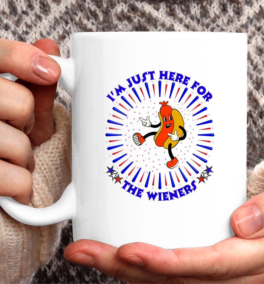 I'm Just Here For The Wieners Funny Fourth Of July 4Th Dogs Coffee Mug