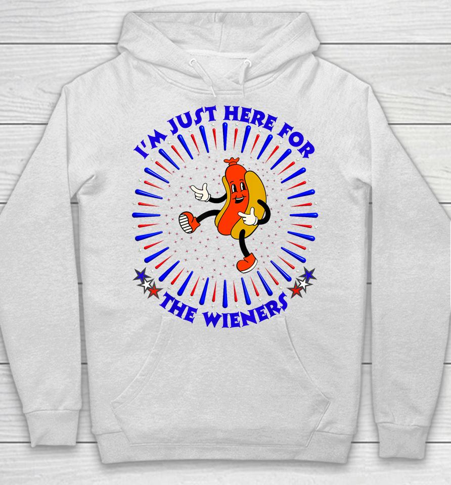 I'm Just Here For The Wieners Funny Fourth Of July 4Th Dogs Hoodie