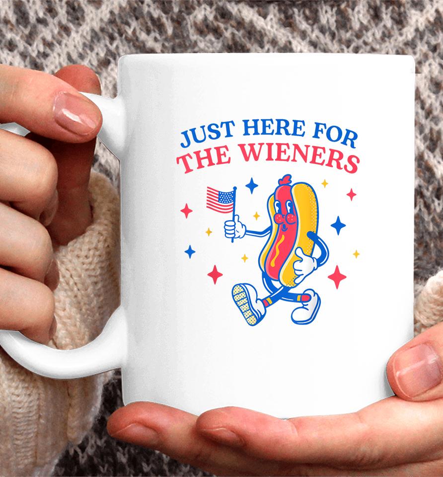 I'm Just Here For The Wieners Funny Fourth Of July Coffee Mug