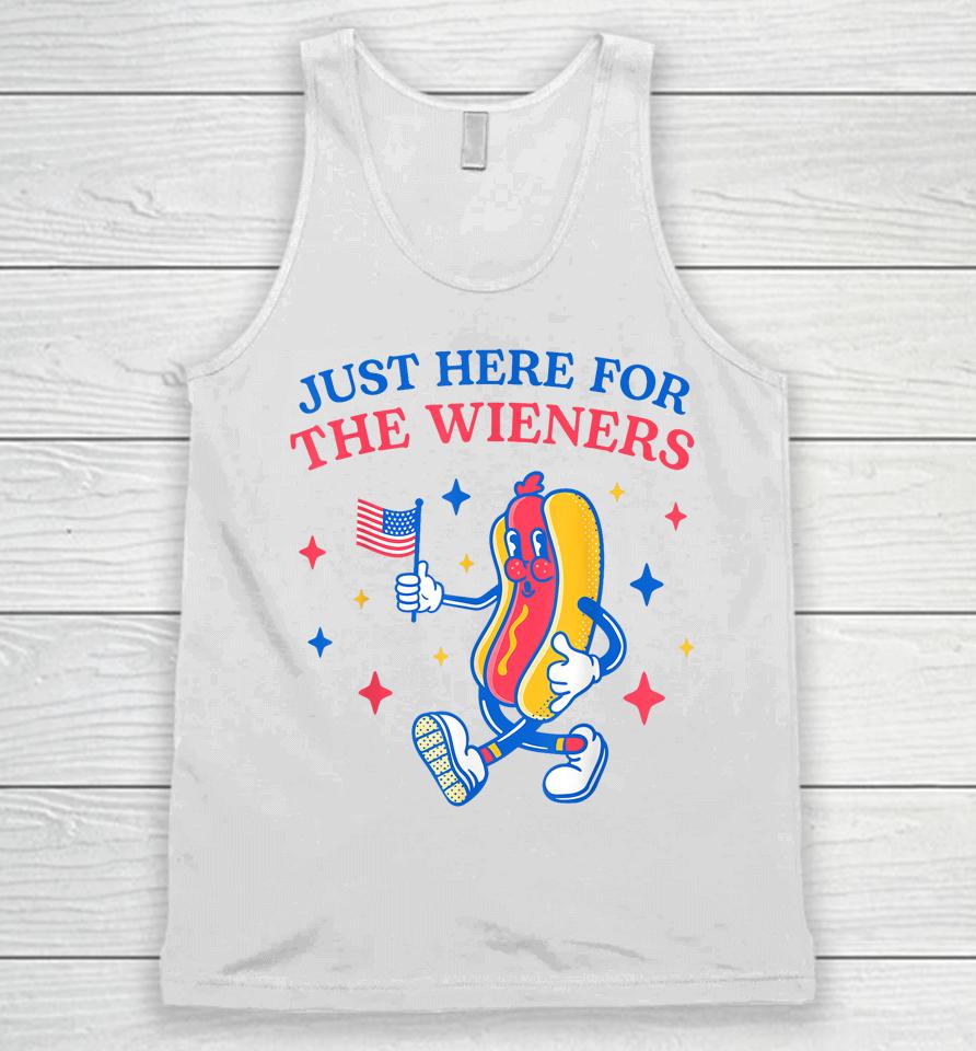 I'm Just Here For The Wieners Funny Fourth Of July Unisex Tank Top