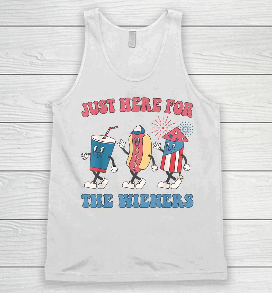I'm Just Here For The Wieners Lovers Funny 4Th Of July Party Unisex Tank Top