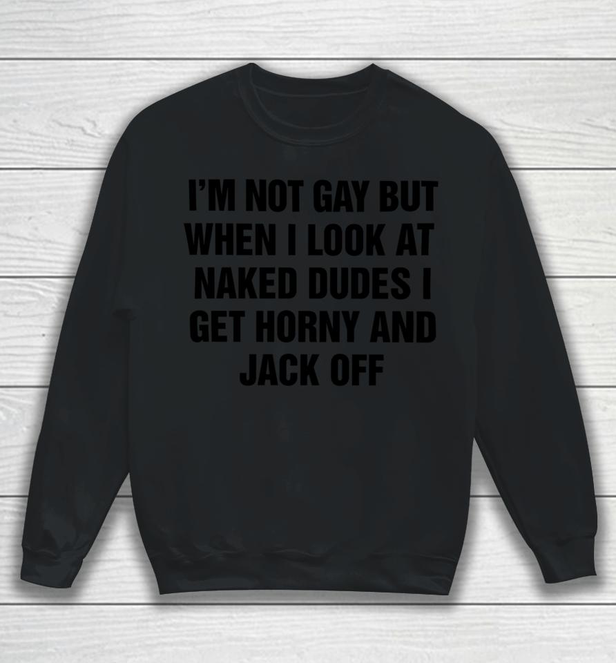 I'm Not Gay But When I Look At Naked Dudes I Get Horny And Jack Off Sweatshirt