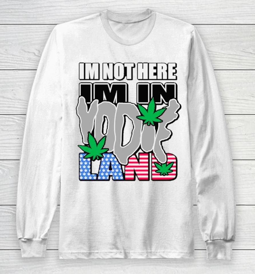 I’m Not Here I’m In Weed Usa Flag Long Sleeve T-Shirt