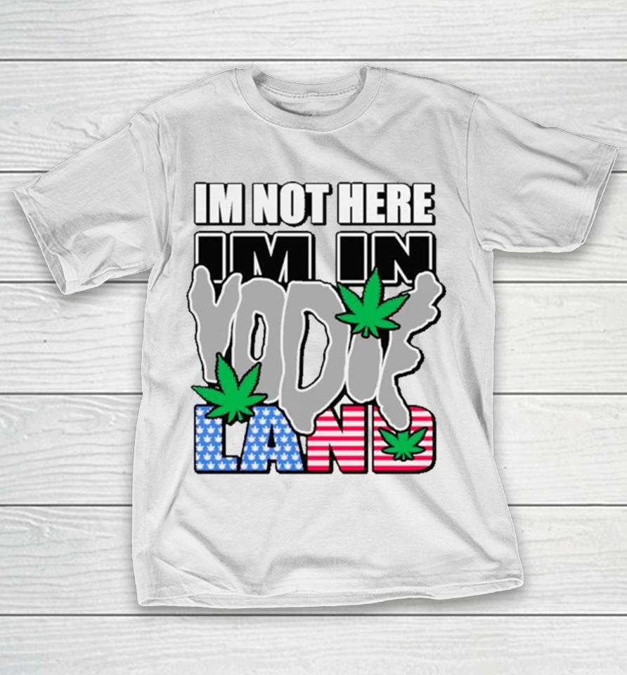 I’m Not Here I’m In Weed Usa Flag T-Shirt