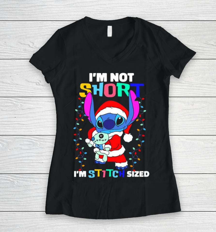 I’m Not Short Im Stitch Sized Christmas Women V-Neck T-Shirt