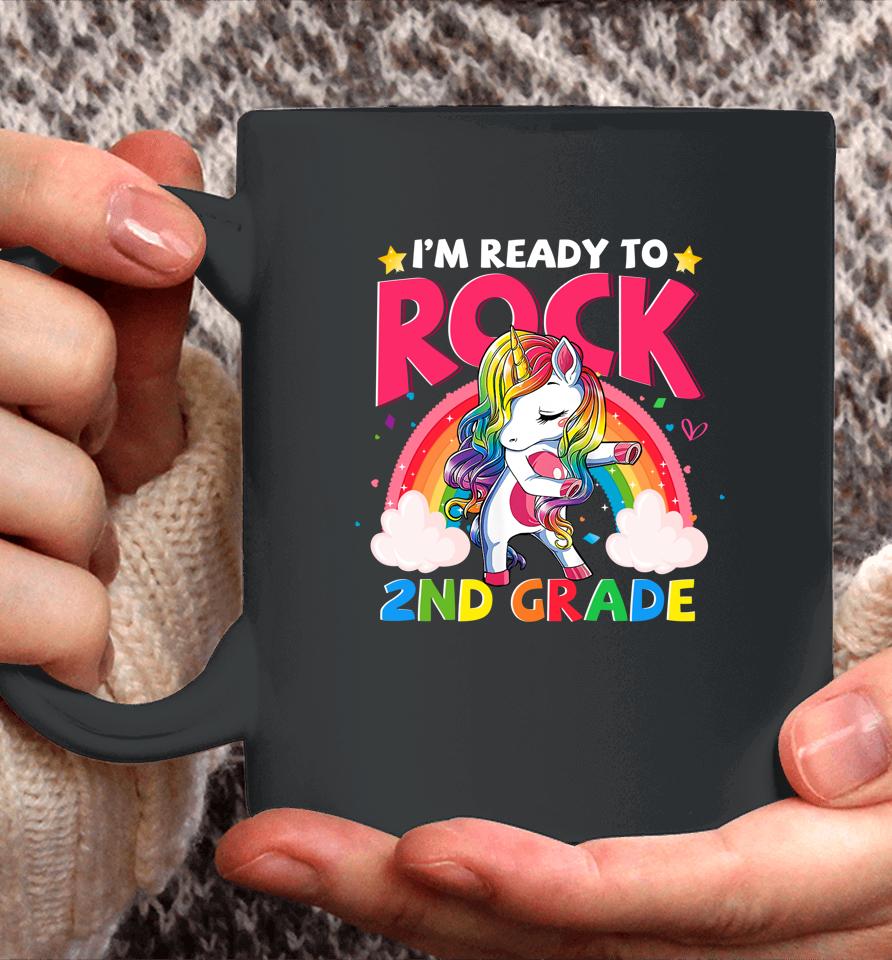 I'm Ready To Rock 2Nd Grade Unicorn Girls Back To School Coffee Mug