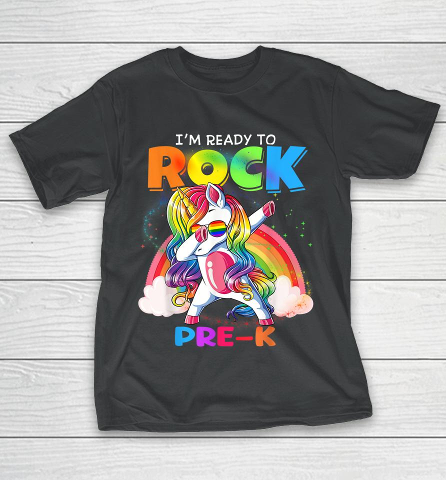 I'm Ready To Rock Pre-K Unicorn Back To School Boys Girls T-Shirt