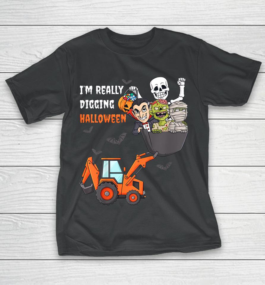 I'm Really Digging Halloween Skeleton Zombie T-Shirt