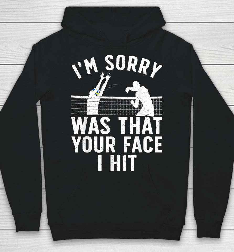 I'm Sorry Was That Your Face I Hit Volleyball Hoodie