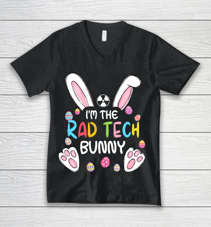 I'm The Rad Tech Bunny Cute Rabbit Easter Eggs Unisex V-Neck T-Shirt