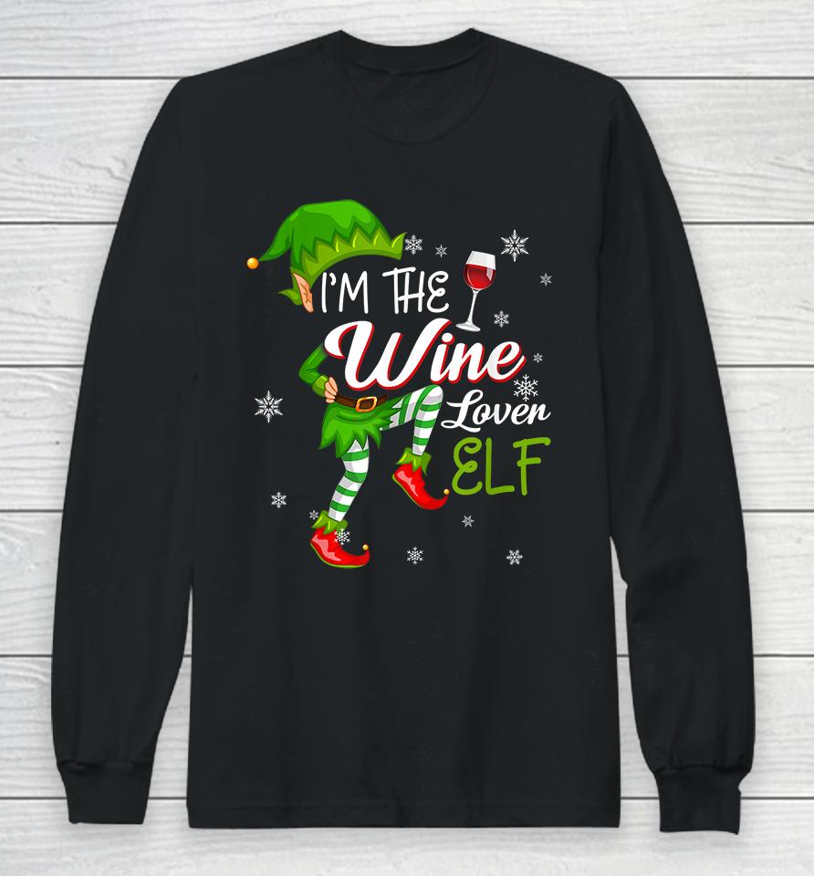 I'm The Wine Lover Elf Christmas Long Sleeve T-Shirt