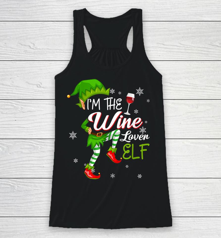 I'm The Wine Lover Elf Christmas Racerback Tank
