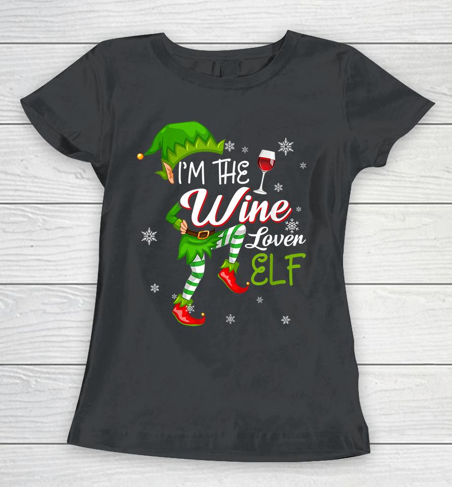 I'm The Wine Lover Elf Christmas Women T-Shirt