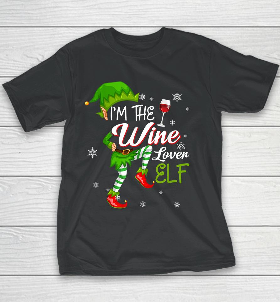 I'm The Wine Lover Elf Christmas Youth T-Shirt