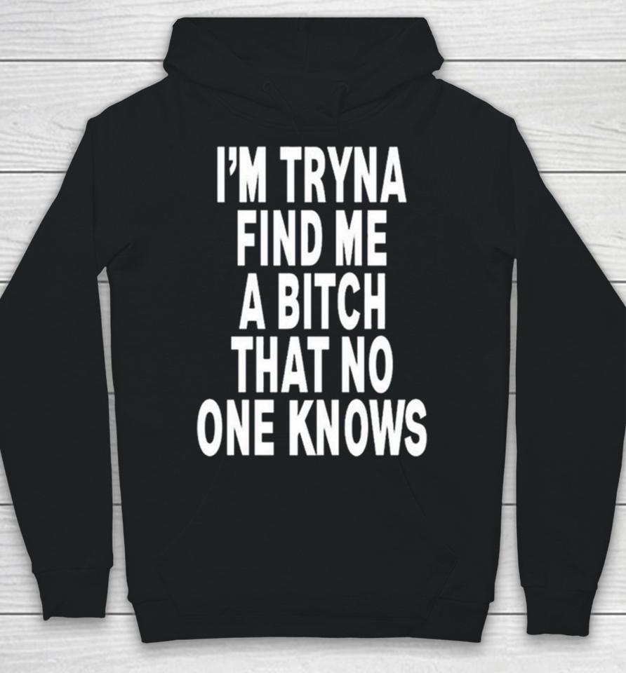 I’m Tryna Find Me A Bitch That No One Knows Hoodie