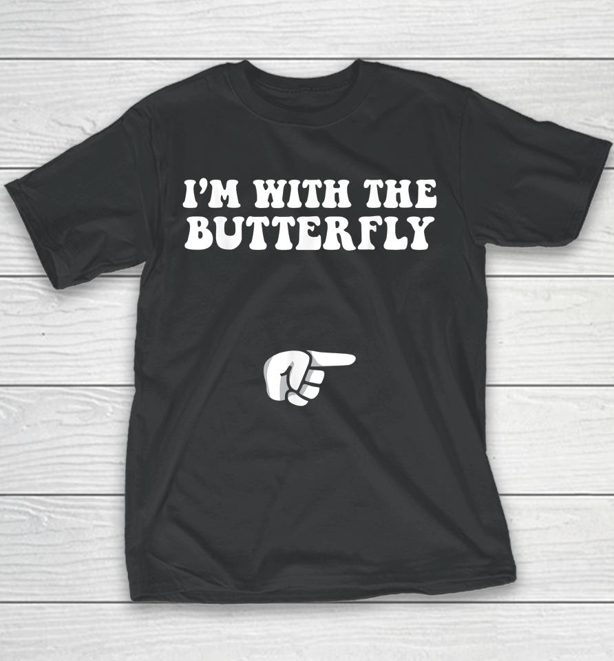 I'm With Butterfly Halloween Youth T-Shirt