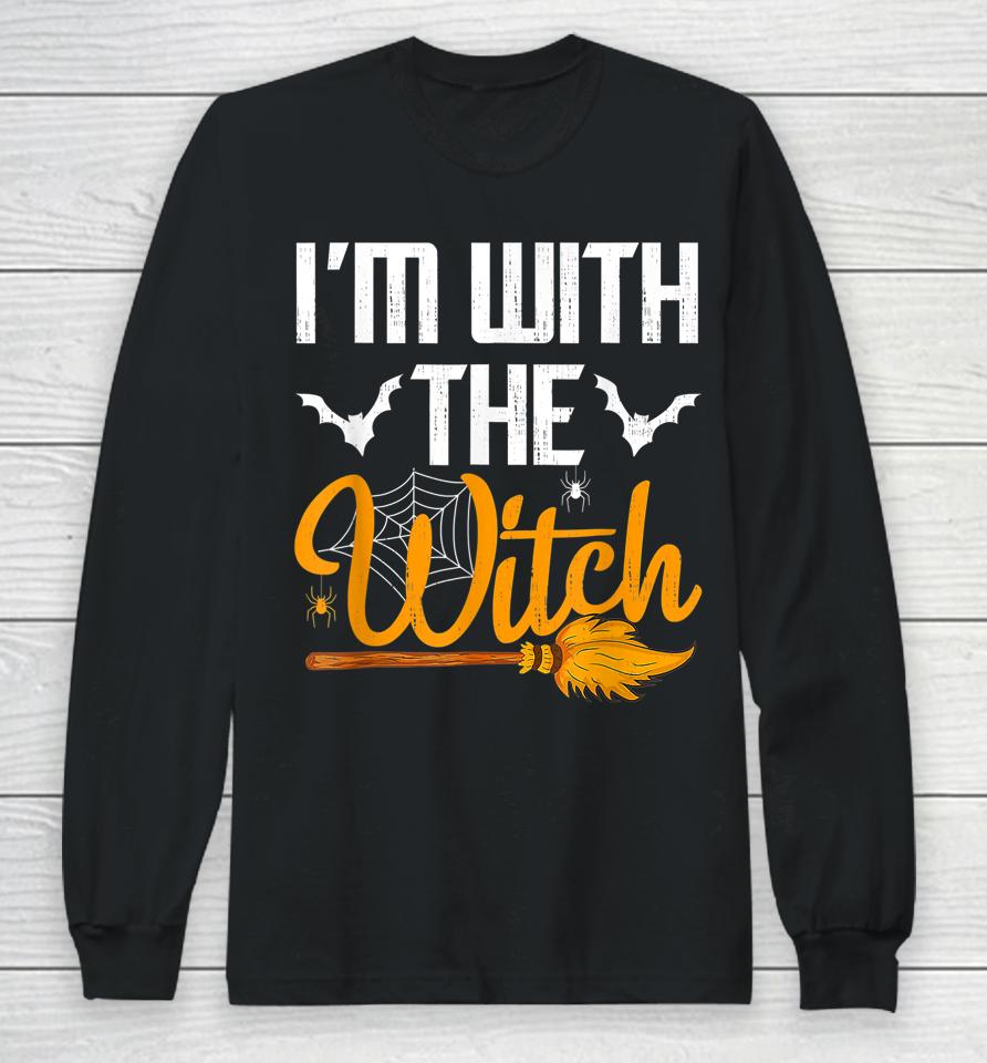 I'm With The Witch Halloween Long Sleeve T-Shirt
